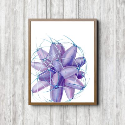 Purple Succulent Plant Print