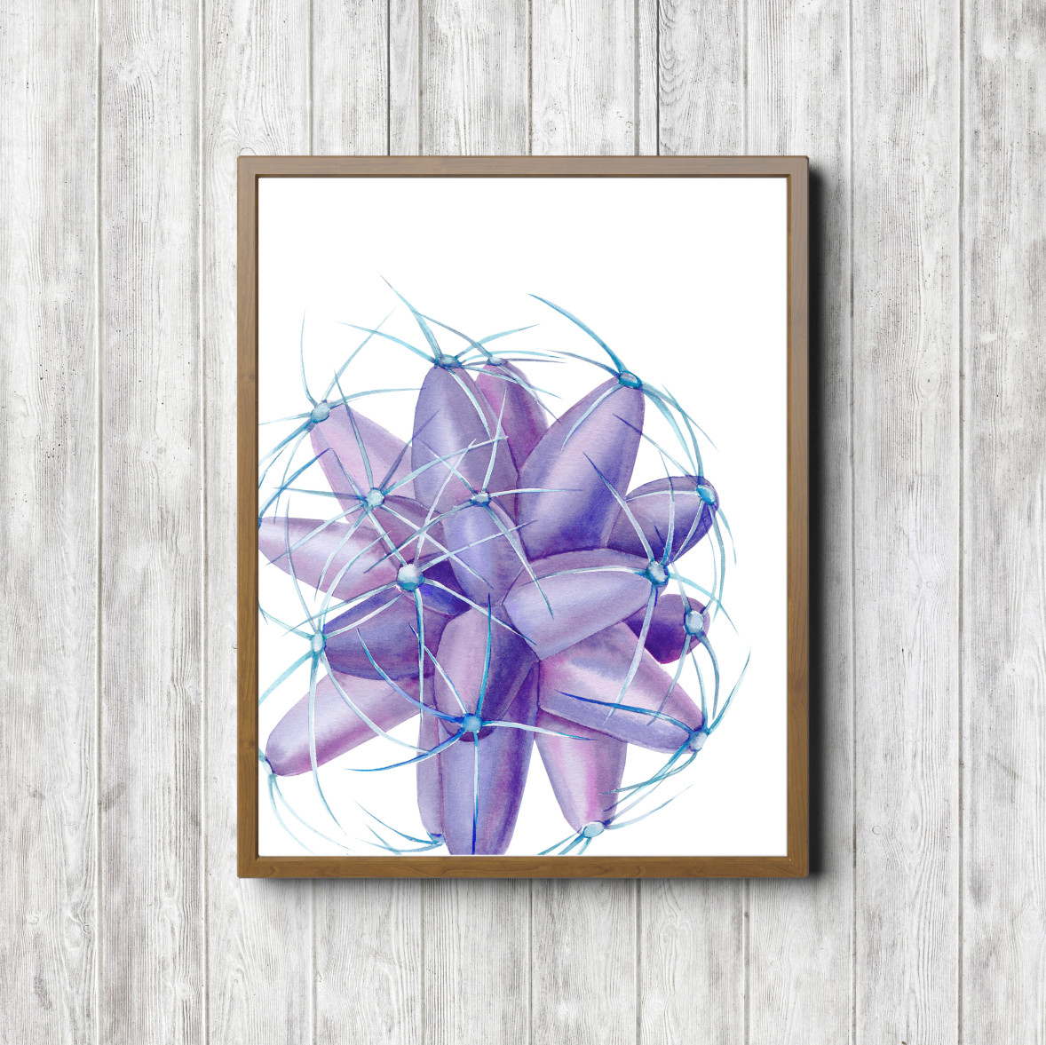 Purple Succulent Plant Print
