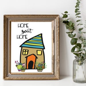 Home Sweet Home Cartoon Printable