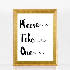 Please Take One Minimalist Sign