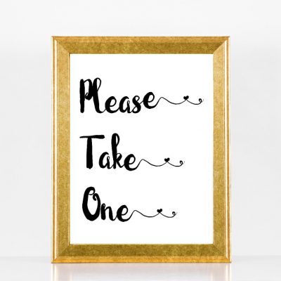 Please Take One Minimalist Sign