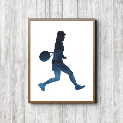 Female Tennis Player Printable
