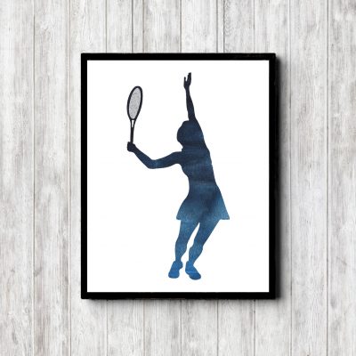 Female Tennis Player Silhouette
