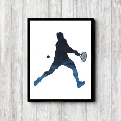 Male Tennis Player Silhouette