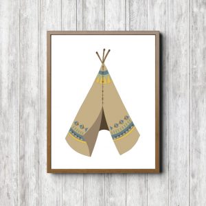 Beige Tribal Tepee Printable