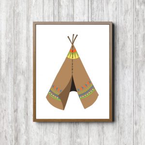 Brown Tribal Tepee Printable
