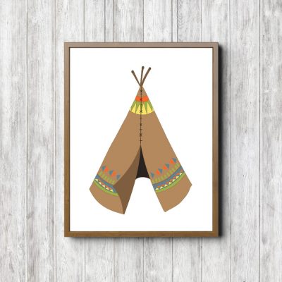 Brown Tribal Tepee Printable