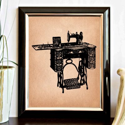 Vintage Sewing Machine Printable