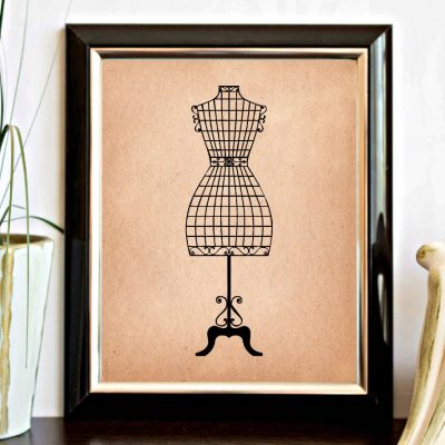 Vintage Torso Mannequin Printable