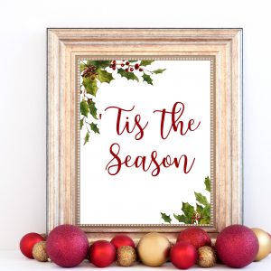 Tis The Season Mistletoe Printable