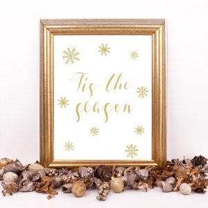 Tis The Season Gold Printable