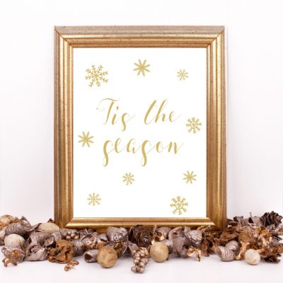 Tis The Season Gold Printable