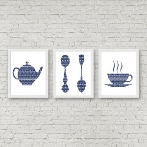 Blue Kitchen Art Printable Set