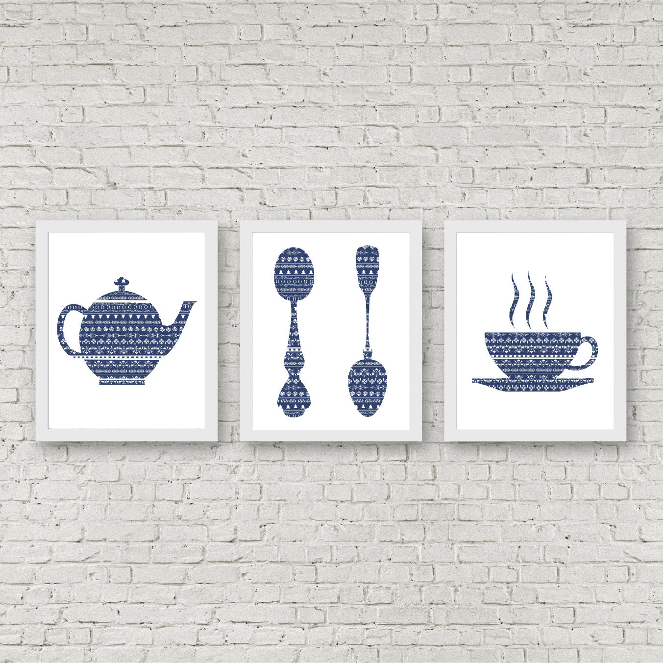 Blue Kitchen Art Printable Set