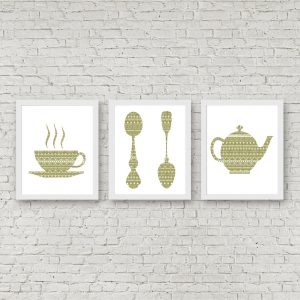 Green Kitchen Art Printable Set