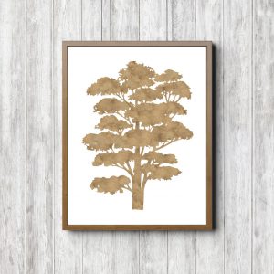 Beige Watercolor Tree Printable