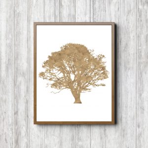 Beige Watercolor Printable Tree