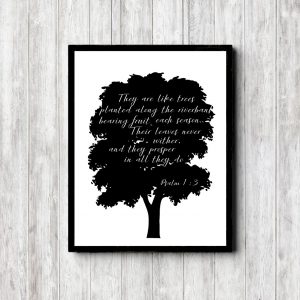 Psalm 1:3 Black Tree Printable