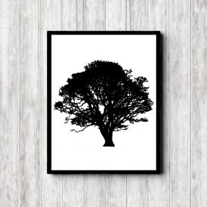 Printable Black Tree Silhouette