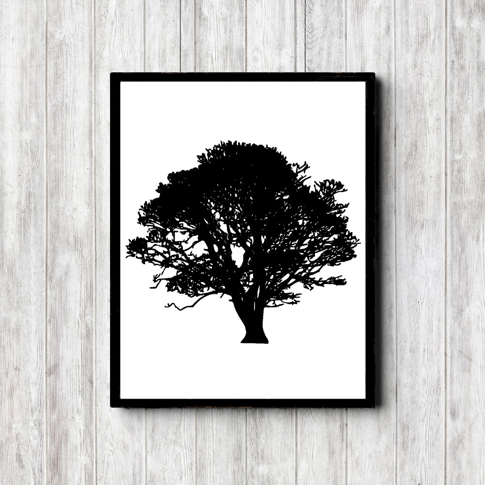 Printable Black Tree Silhouette