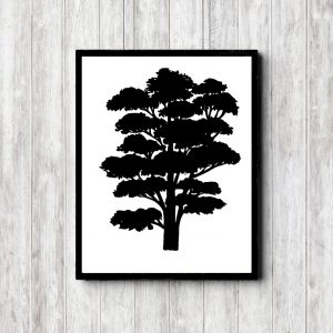 Black Printable Tree Silhouette