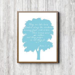 Psalm 1:3 Blue Tree Printable