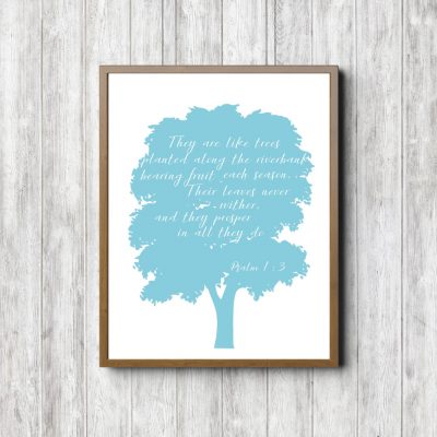 Psalm 1:3 Blue Tree Printable