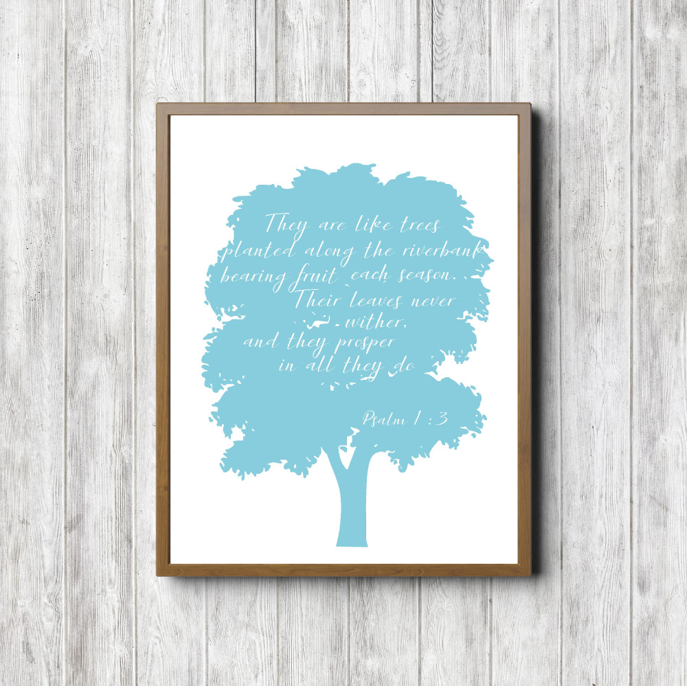 Psalm 1:3 Blue Tree Printable