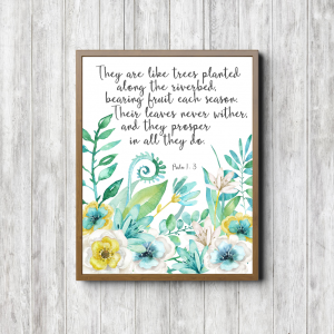 Psalm 1:3 Tropical Flowers Printable