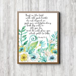 Proverbs 3:5-6 Tropical Scripture Printable