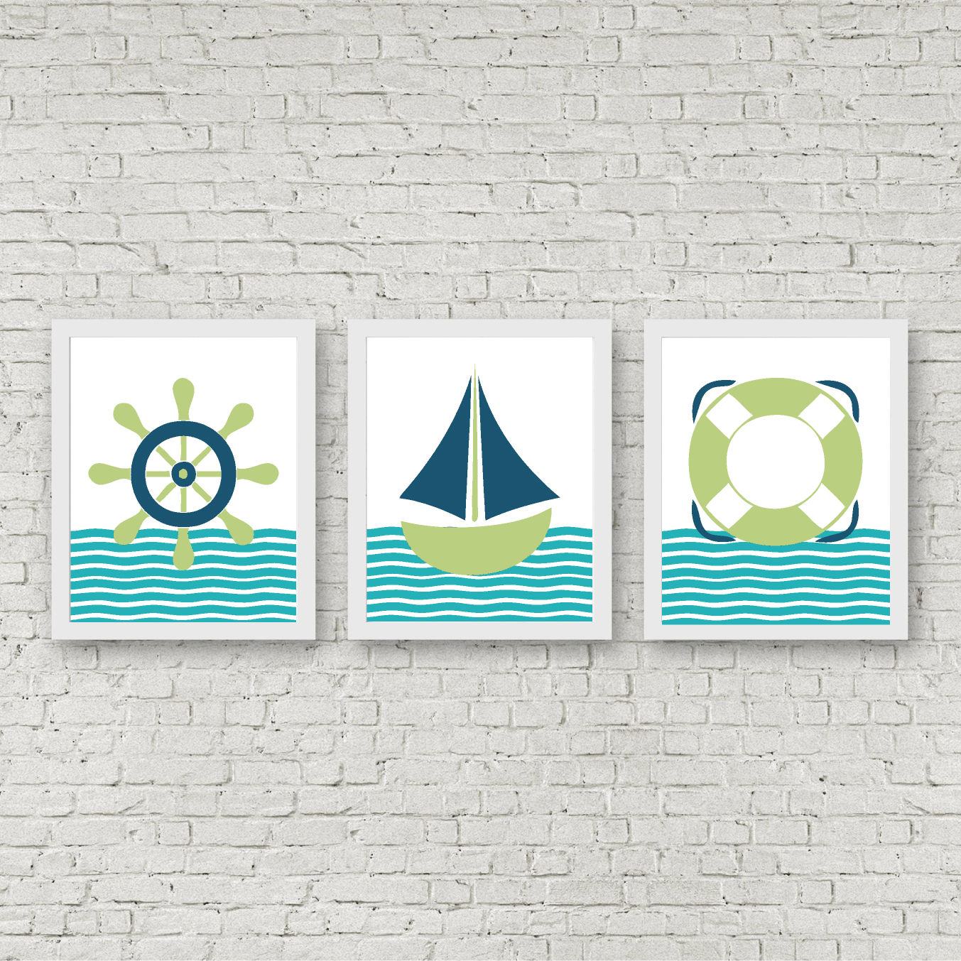 Green & Turquoise Nautical Printable Set