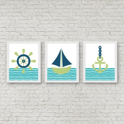 Turquoise & Green Nautical Printable Set