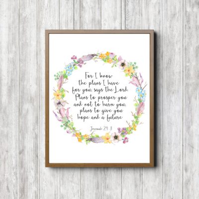 Jeremiah 29:11 Spring Twigs Printable