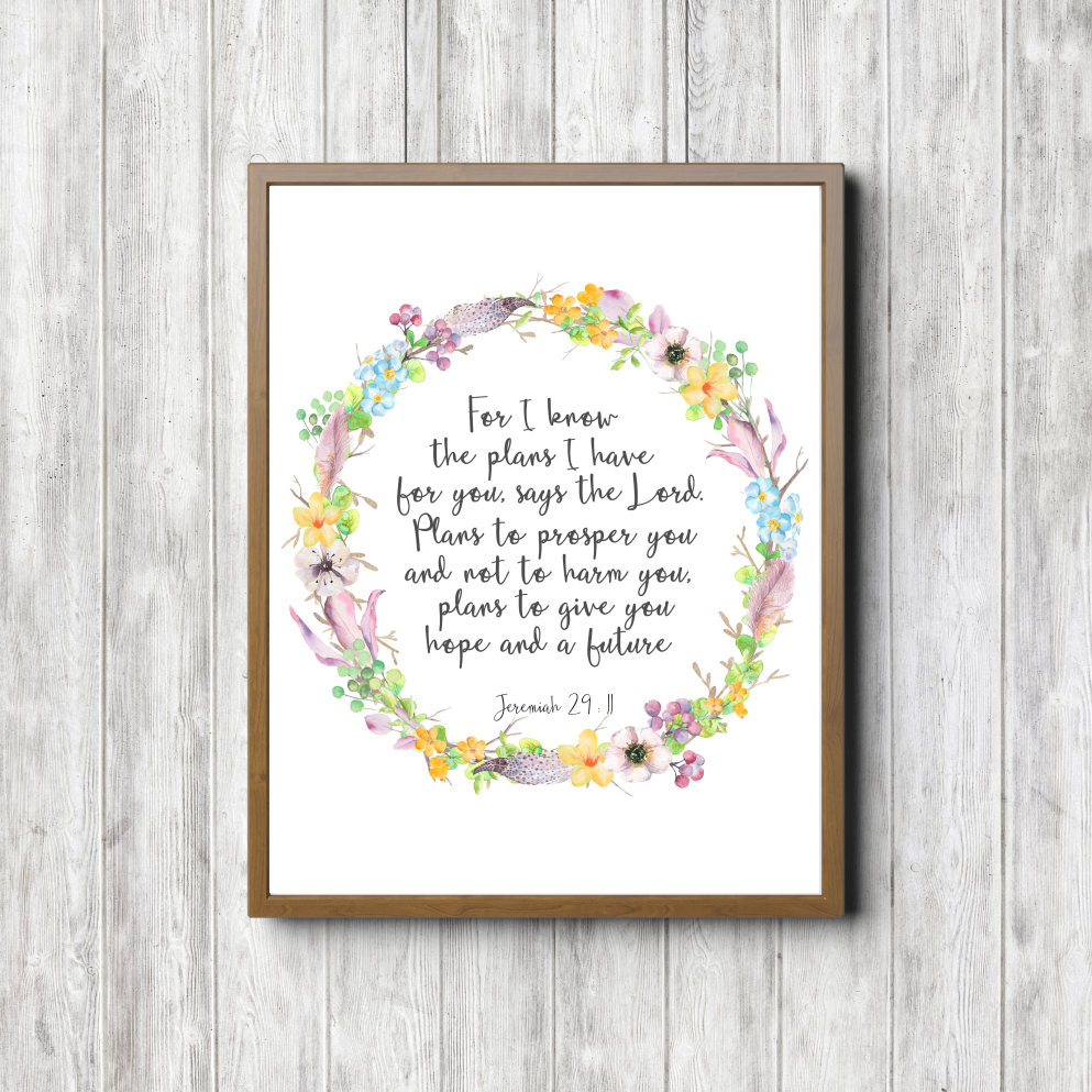 Jeremiah 29:11 Spring Twigs Printable