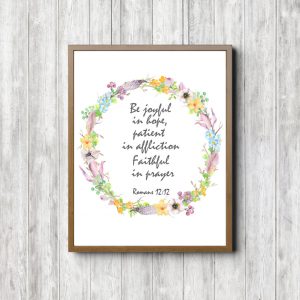 Romans 12:12 Spring Scripture Printable
