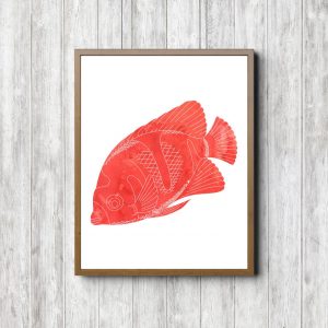 Coral Watercolor Fish Printable
