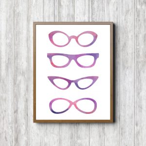 Pink & Purple Glasses Printable Poster