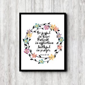 Romans 12:12 Minimal Scripture Printable