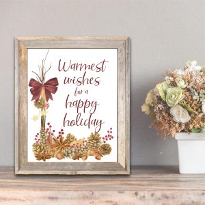 Warmest Wishes Rustic Printable Poster