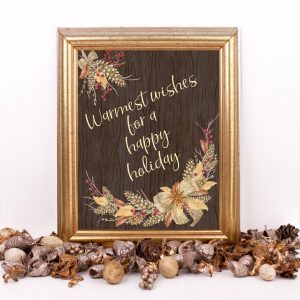 Warmest Wishes Rustic Poster