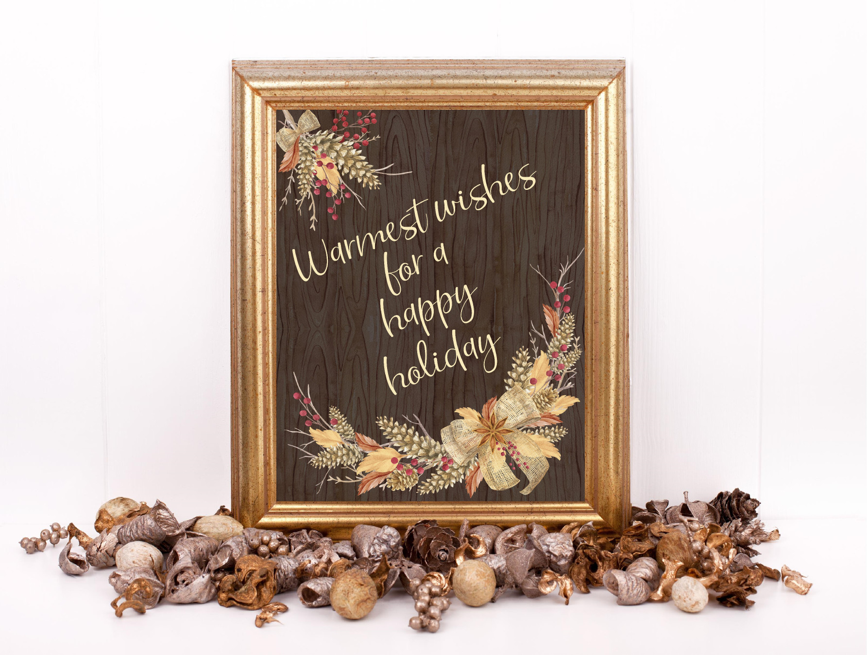 Warmest Wishes Rustic Poster