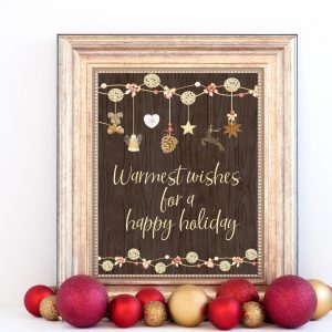 Warmest Wishes Printable Poster