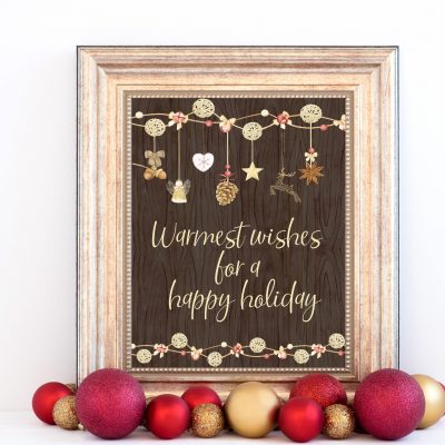 Warmest Wishes Printable Poster