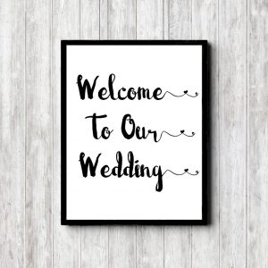 Welcome Minimalist Wedding Sign