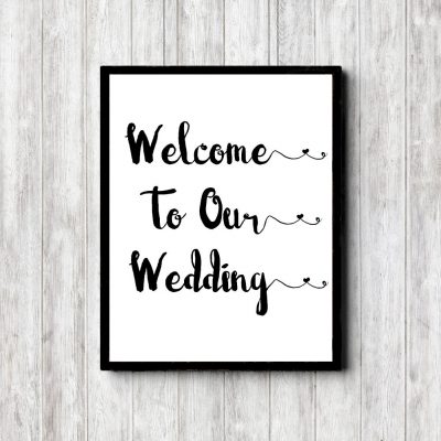 Welcome Minimalist Wedding Sign
