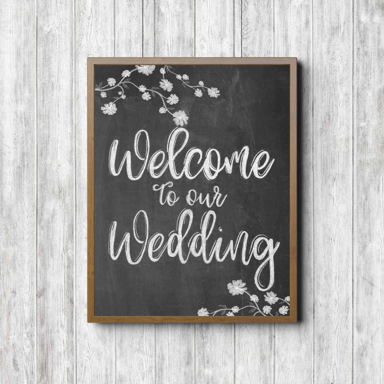 Welcome Chalkboard Wedding Sign