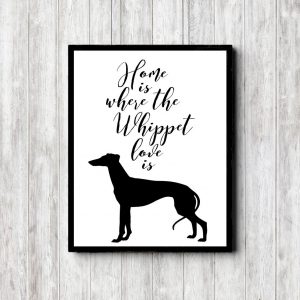 Whippet Love Printable Poster