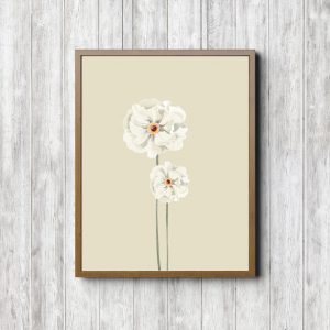Beige Peonies Bedroom Printable