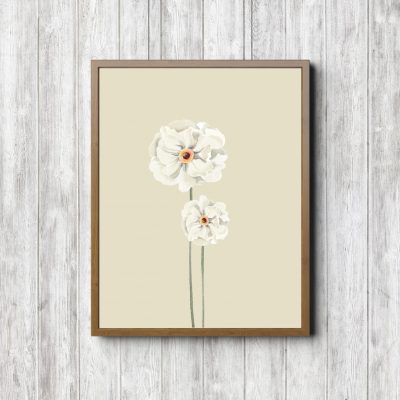 Beige Peonies Bedroom Printable