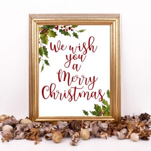 Mistletoe Merry Christmas Printable Poster